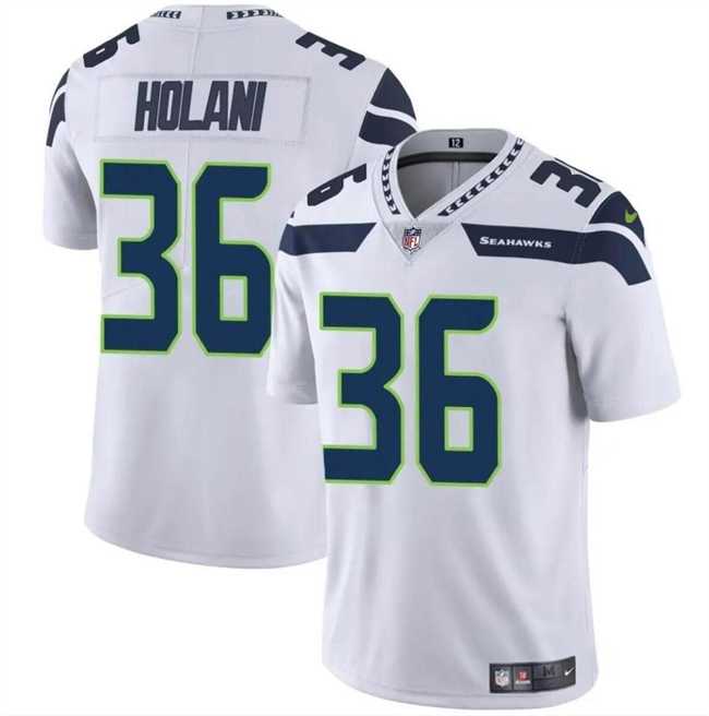 Men & Women & Youth Seattle Seahawks #36 George Holani White Vapor Limited Football Stitched Jersey